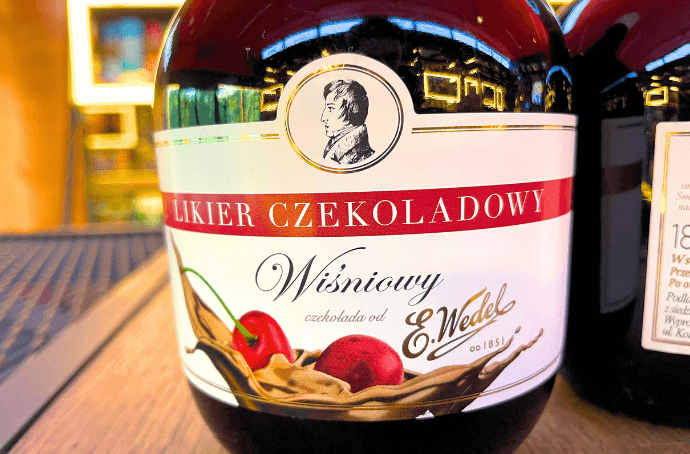 Wedel & Chopin chocolate-cherry liqueur label